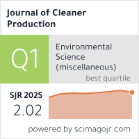 Badge Q1 SJR 2025 untuk Journal of Cleaner Production