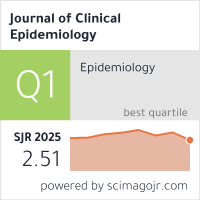Badge Q1 SJR 2025 untuk Journal of Clinical Epidemiology