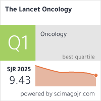 Badge Q1 SJR 2025 untuk The Lancet Oncology